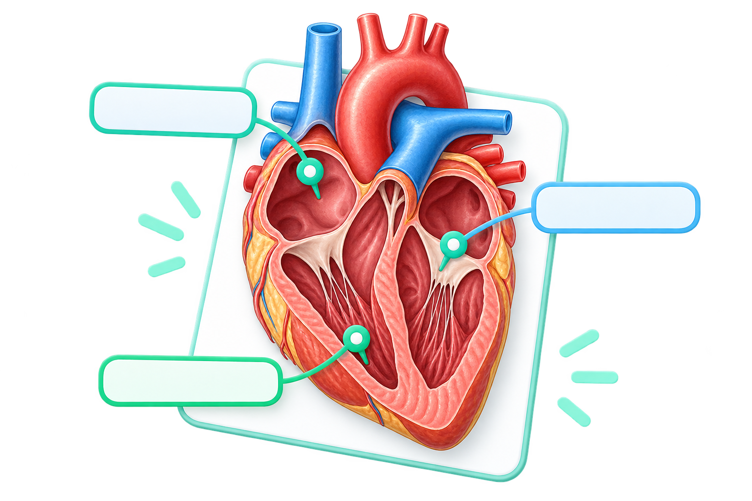 Ilustracja szpilek na rycinie anatomicznej